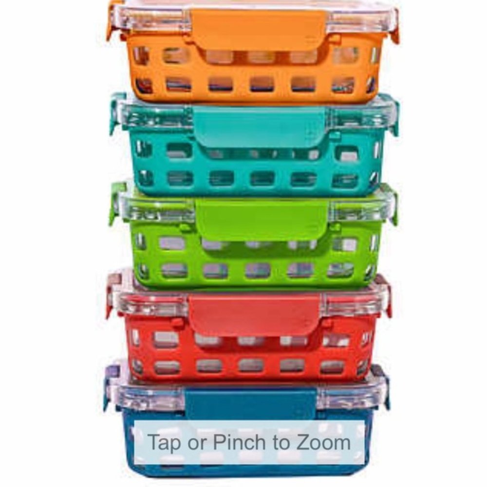Ello 10-piece Glass Meal Prep Food Container Set - Picture 2 of 5